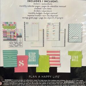 The Happy Planner Budget Tracker Sheets - Black, Blue, Pink. 6 months